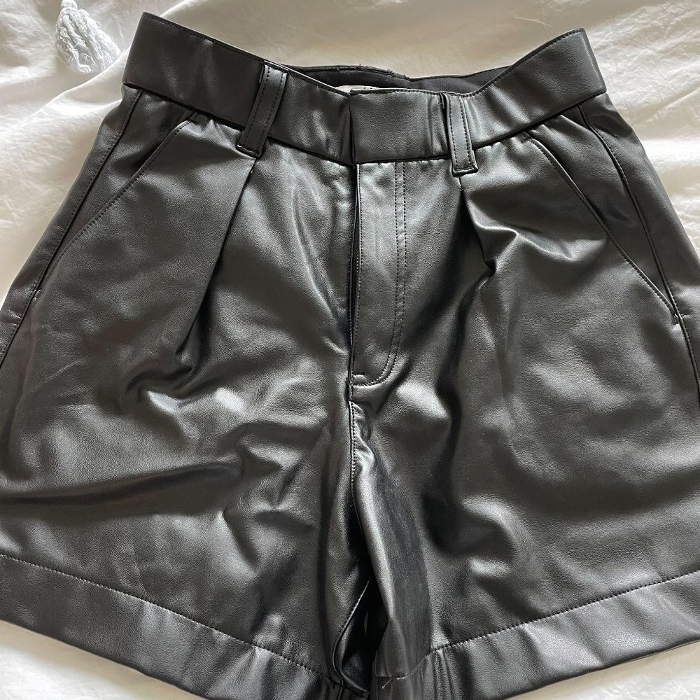 Abercrombie Vegan Leather Tailored Shorts